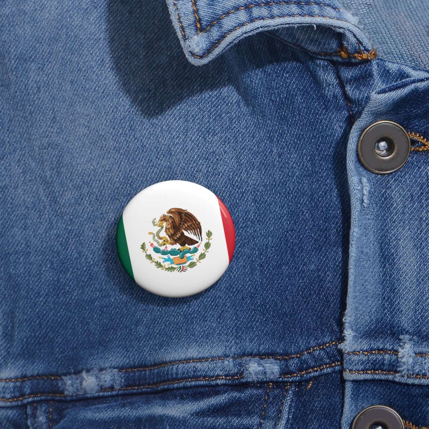 Flag Pin Buttons - Mexican