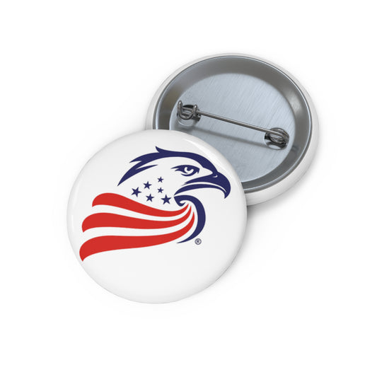 Patriotic Custom Pin Buttons, USA Flag Eagle Pins, Perfect for Independence Day, Casual Wear, Gifts for Veterans, Freedom Celebrations