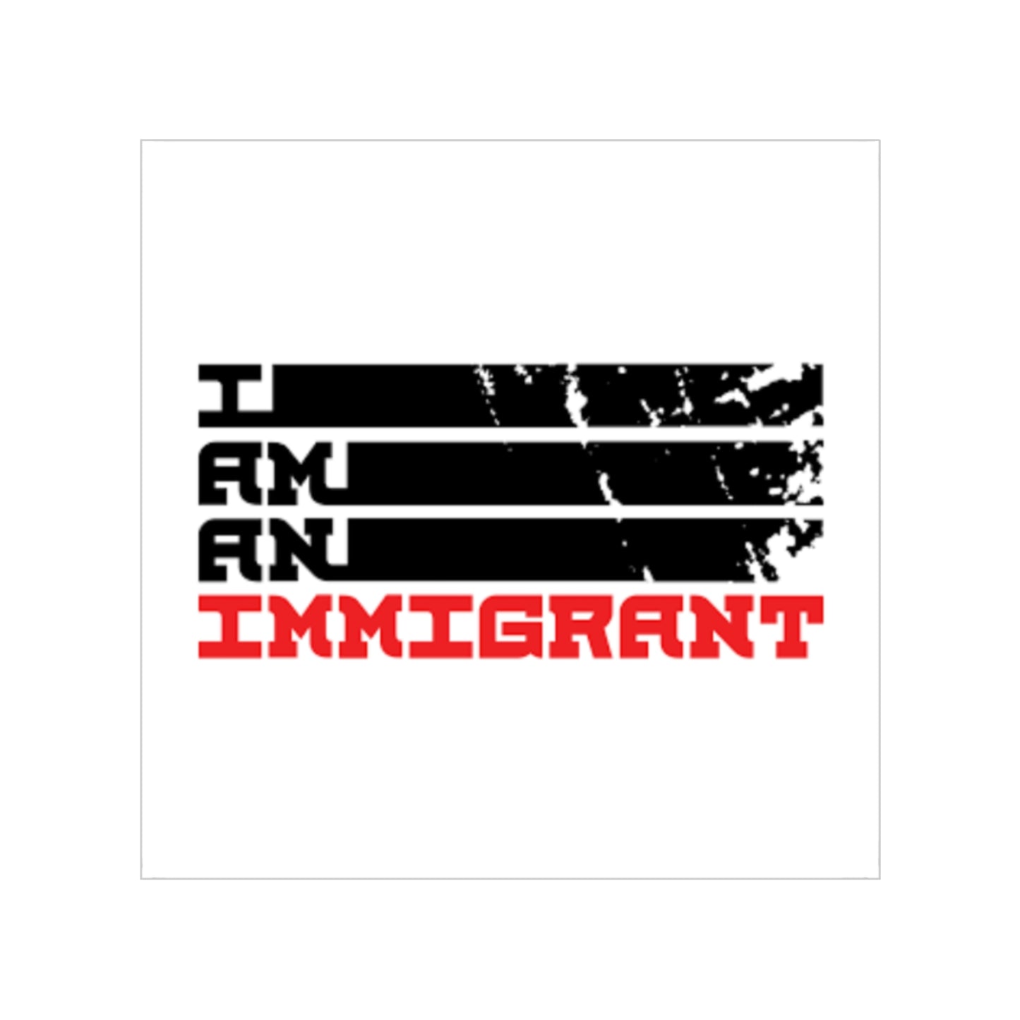 Empowering Immigrant Transparent Outdoor Sticker, Car Decal, Laptop Sticker, Gift for Activists, Pride, Social Justice