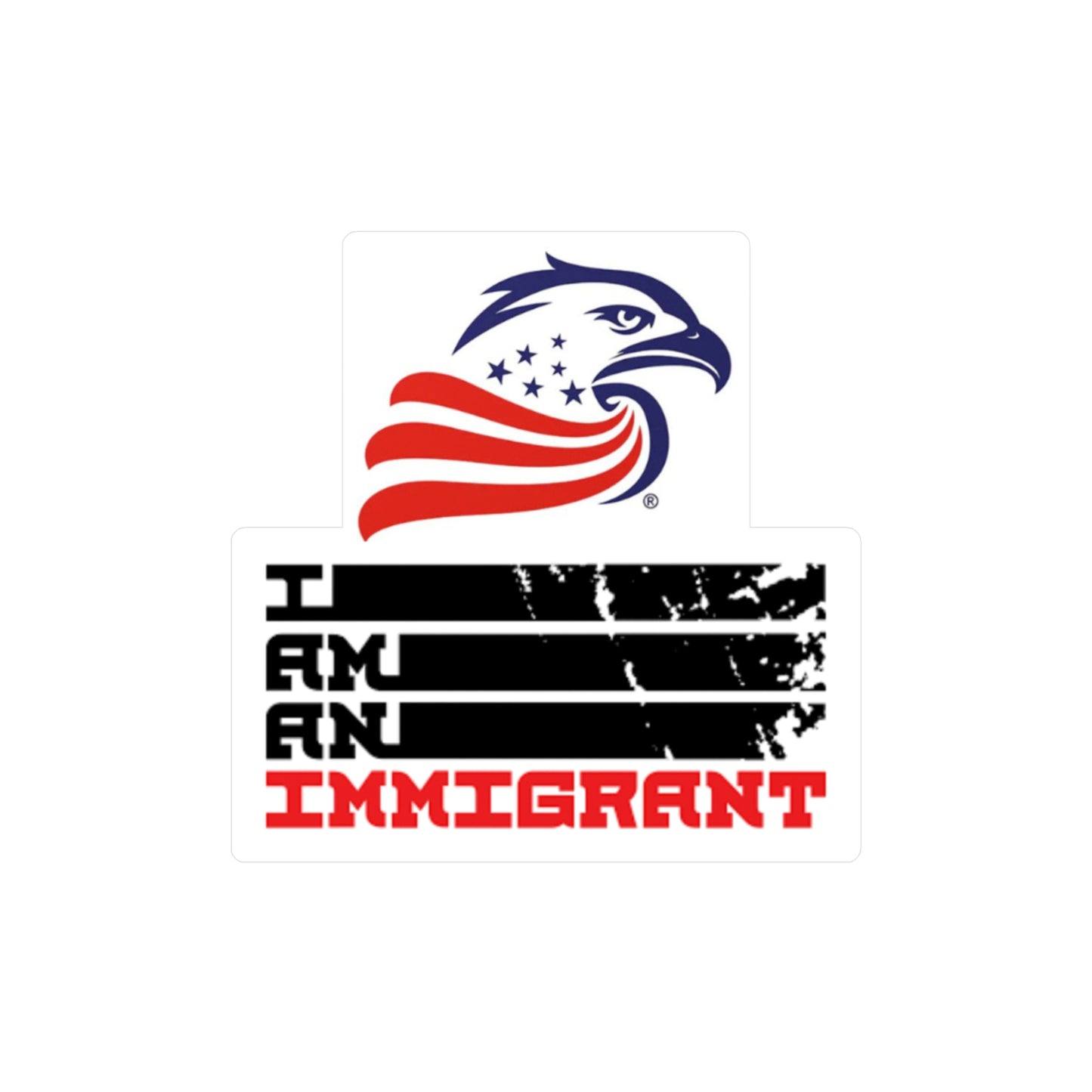 Inspirational Kiss-Cut Vinyl Decals for Immigrant Empowerment, Supportive Stickers, Car Window Decals, Home Decor, Gifts for Activists