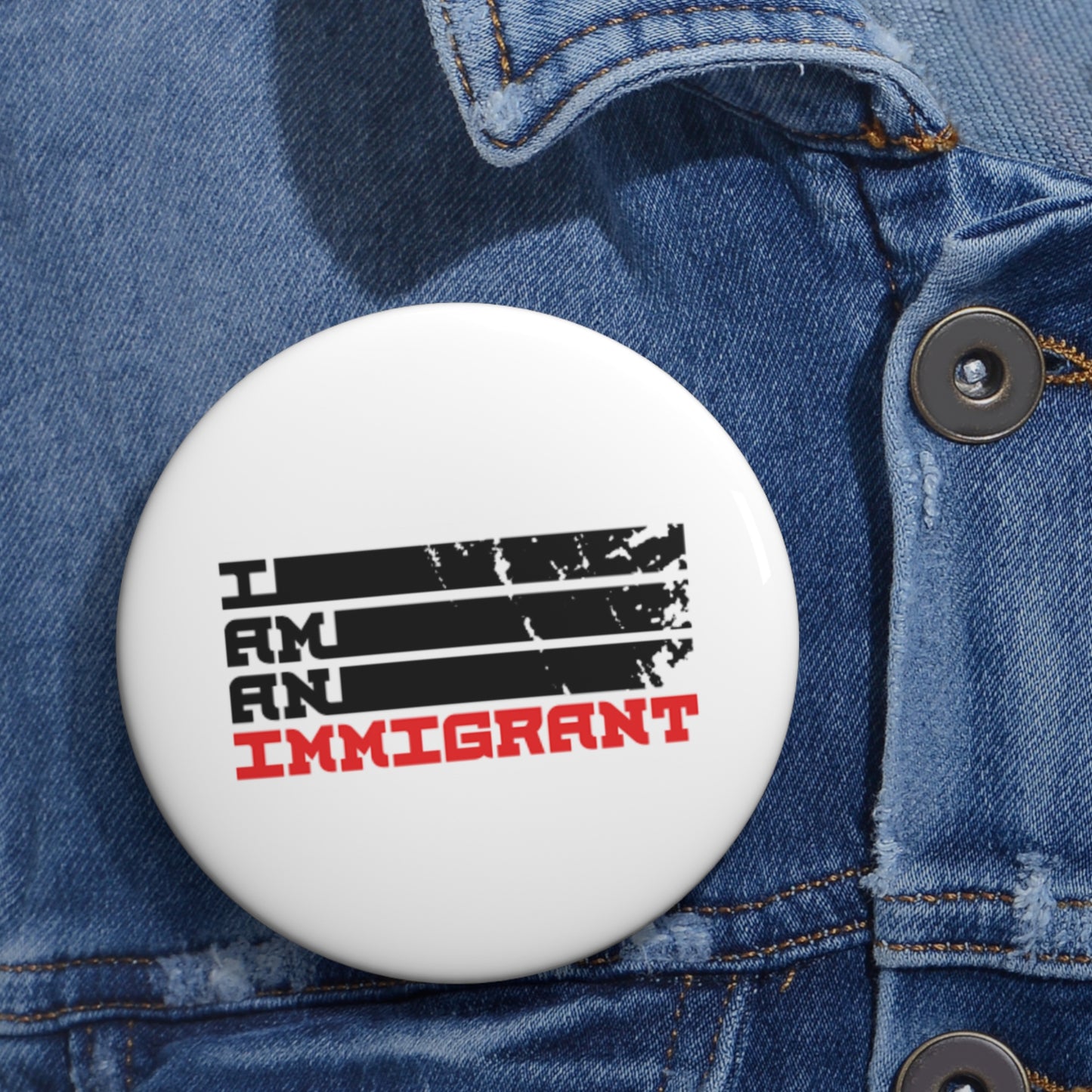 Immigrant Advocacy Pin Buttons, Support Protest Political Statement Gift Accessories, Custom Design