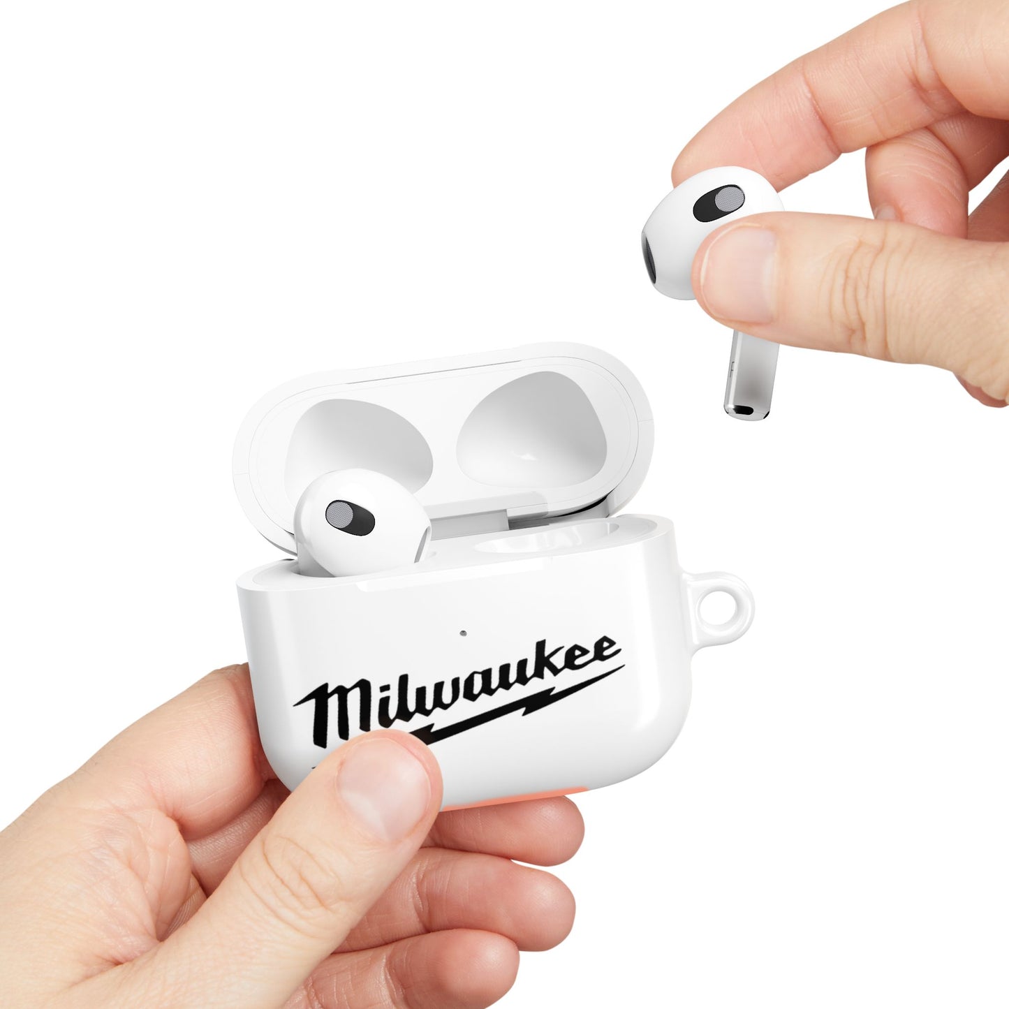 Milwaukee Lightning Bolt AirPod Case, Stylish Accessories, Gifts for Music Lovers, Tech Cases