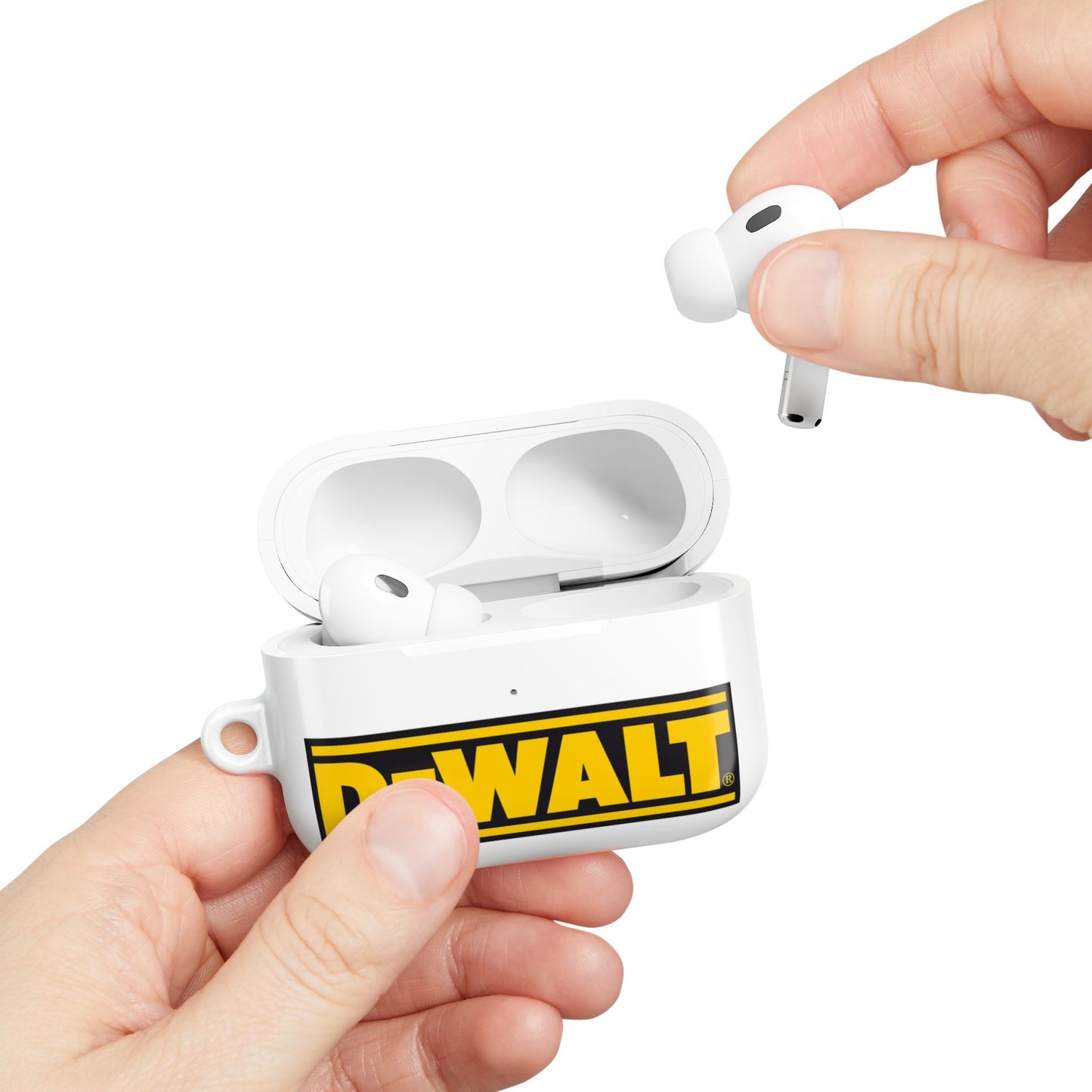 Custom DEWALT AirPod Case, Durable Earbud Holder, Unique Gift for Men, Personalized Tech Accessories, Fathers Day Present, Construction